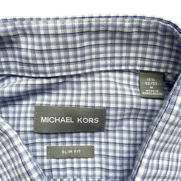 Michael Kors Slim Fit Gingham Button Up Shirt - Picture 2 of 3